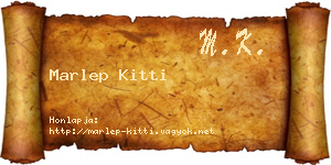 Marlep Kitti névjegykártya